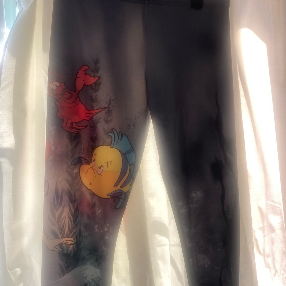 Disney Black Leggings with Colorful Artwork